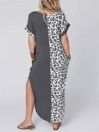 Women's Leopard Print Dress – Trendy Hip Skirt Design for Spring-Summer Elegance - Shello's Creative Boutique