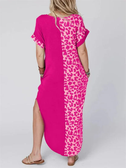Women's Leopard Print Dress – Trendy Hip Skirt Design for Spring-Summer Elegance - Shello's Creative Boutique