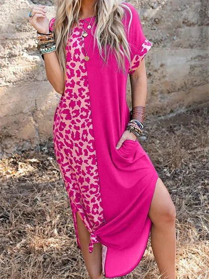Women's Leopard Print Dress – Trendy Hip Skirt Design for Spring-Summer Elegance - Shello's Creative Boutique