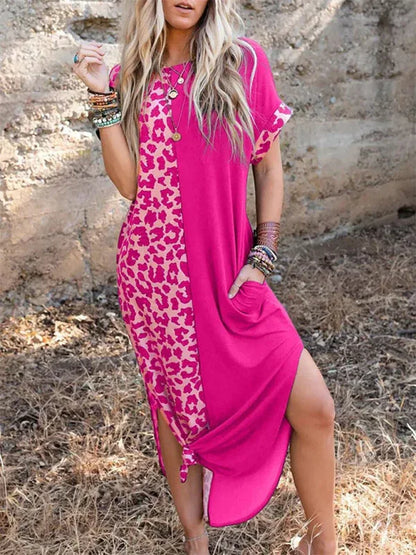 Women's Leopard Print Dress – Trendy Hip Skirt Design for Spring-Summer Elegance - Shello's Creative Boutique
