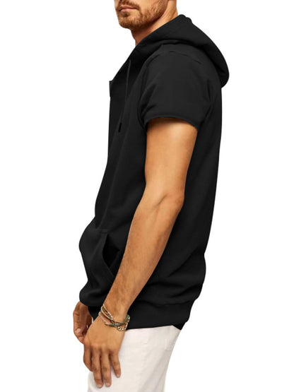 Men's knitted all-match casual hooded short-sleeved T-shirt Shello's Creative Boutique