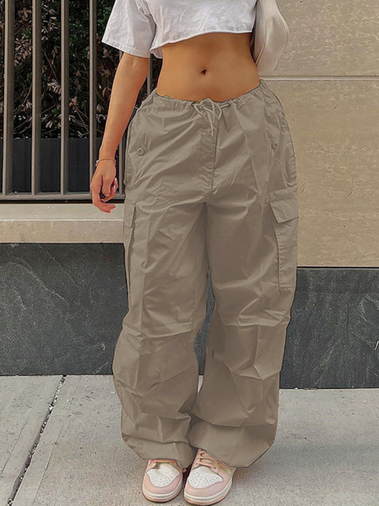 Large size loose straight overalls women's high waist wide leg casual pants Shello Creative Boutique