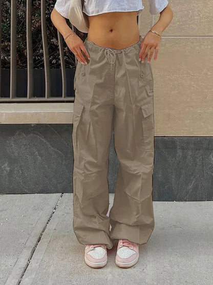 Large Size Loose Straight Overalls Women's High Waist Wide Leg Casual Pants - Shello's Creative Boutique