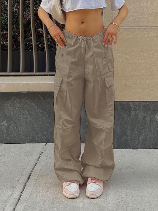 Large size loose straight overalls women's high waist wide leg casual pants Shello Creative Boutique