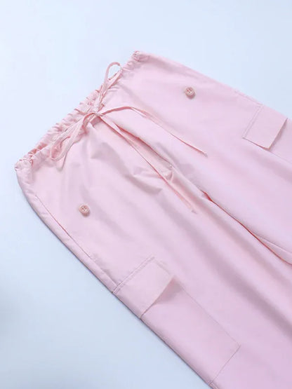 Large Size Loose Straight Overalls Women's High Waist Wide Leg Casual Pants - Shello's Creative Boutique