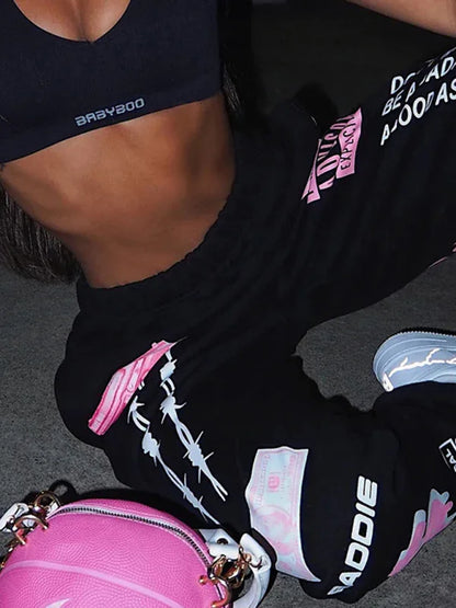 New Print Fashion Elastic Waist Sports Casual Harem Pants – Bold Style Meets Effortless Comfort - Shello's Creative Boutique