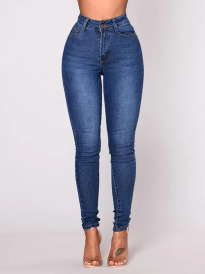 Women's Slim High Stretch Denim Pencil Pants – SleekStretch Series - Shello's Creative Boutique