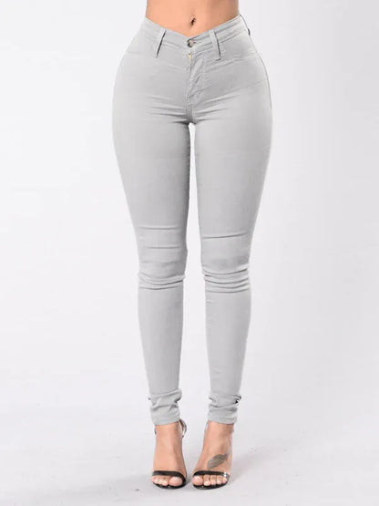 Women's Slim High Stretch Denim Pencil Pants – SleekStretch Series - Shello's Creative Boutique