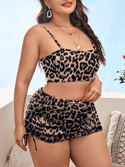 Plus Size Bikini Set - Women's Sling Backless Mesh Drawstring Swimwear for Ultimate All-Day Confidence - Shello's Creative Boutique