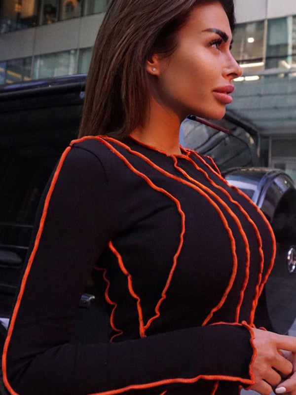 Chic Bodycon Long Sleeve Midi Dress Shello's Creative Boutique