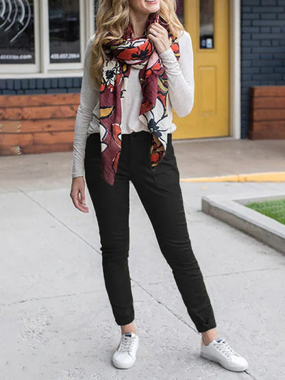 Women’s Slim Pocket Cropped Lace-Up Pants – Sleek Simplicity for Spring-Summer Days - Shello's Creative Boutique
