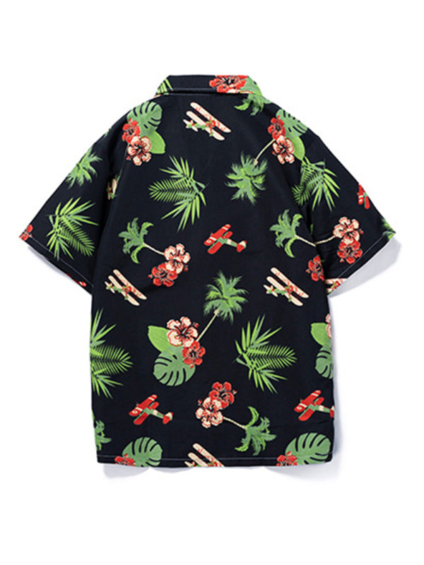 Summer new seaside casual Hawaiian short-sleeved shirt men's beach seaside Shello's Creative Boutique
