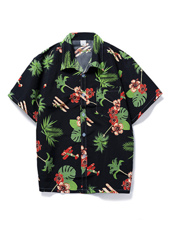 Summer new seaside casual Hawaiian short-sleeved shirt men's beach seaside Shello's Creative Boutique