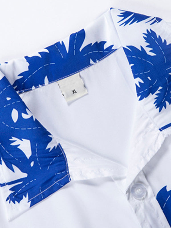 Summer new seaside casual Hawaiian short-sleeved shirt men's beach seaside Shello's Creative Boutique
