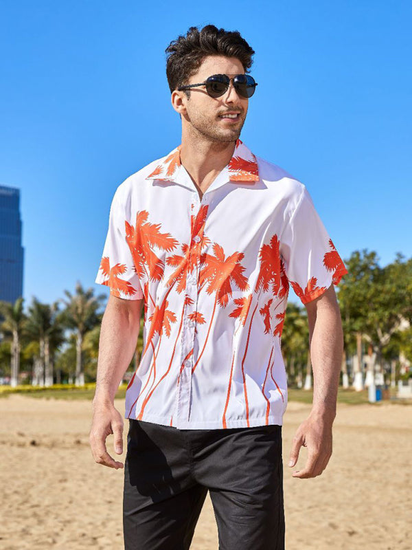 Summer new seaside casual Hawaiian short-sleeved shirt men's beach seaside Shello's Creative Boutique