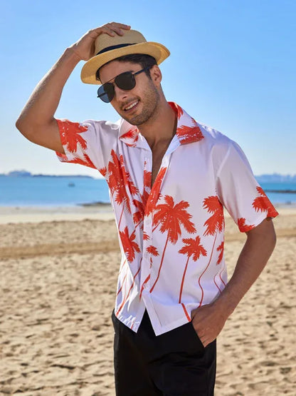 Summer New Seaside Casual Hawaiian Short-Sleeved Shirt – Perfect for Stylish Beach Days! - Shello's Creative Boutique