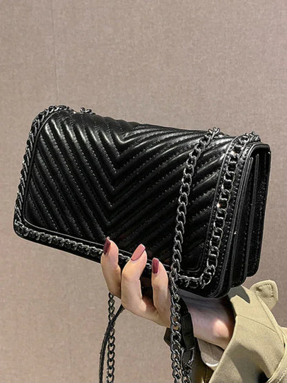 Embroidered Square Bag - Portable Small Chain Bag for Elegant Versatility - Shello's Creative Boutique