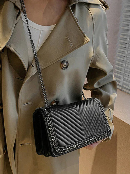 Embroidered Square Bag - Portable Small Chain Bag for Elegant Versatility - Shello's Creative Boutique