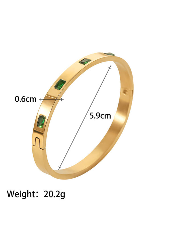 Titanium steel open bracelet women's non-fading stainless steel bracelet Shello's Creative Boutique