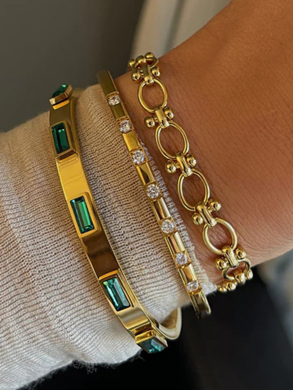 Titanium steel open bracelet women's non-fading stainless steel bracelet Shello's Creative Boutique