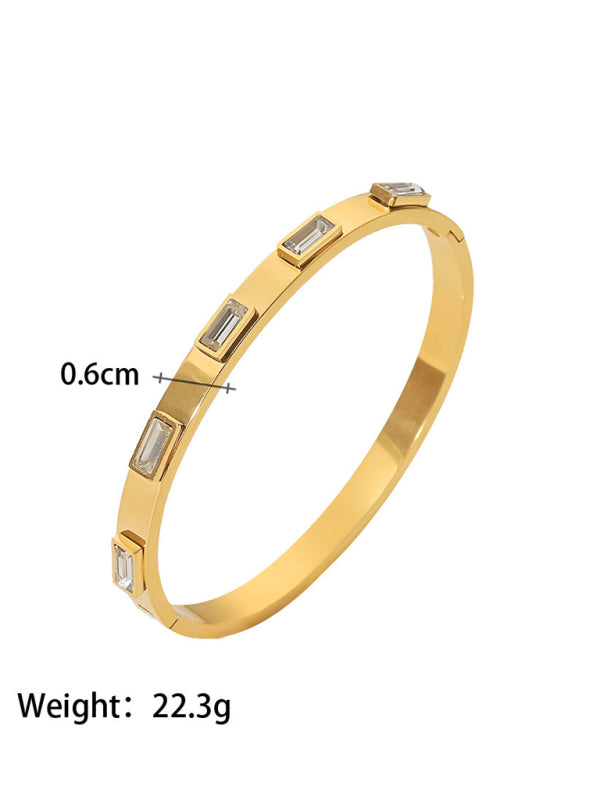 Titanium steel open bracelet women's non-fading stainless steel bracelet Shello's Creative Boutique