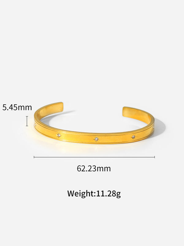 Titanium steel open bracelet women's non-fading stainless steel bracelet Shello's Creative Boutique