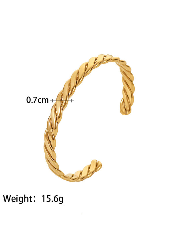 Titanium steel open bracelet women's non-fading stainless steel bracelet Shello's Creative Boutique