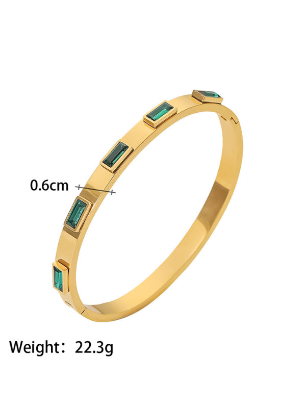 Titanium steel open bracelet women's non-fading stainless steel bracelet Shello's Creative Boutique