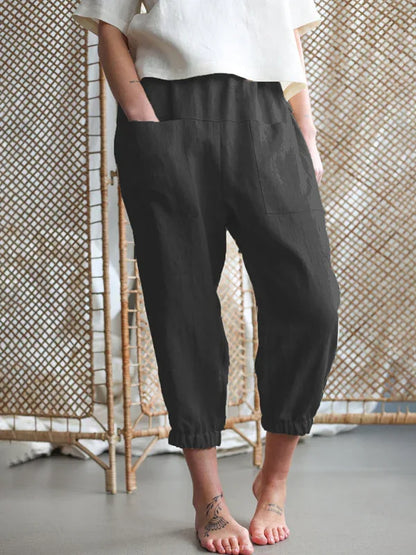 New Style Loose Pocket Casual Pants – Lightweight Comfort with Effortless Style - Shello's Creative Boutique