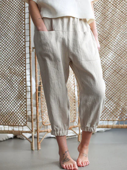New Style Loose Pocket Casual Pants – Lightweight Comfort with Effortless Style - Shello's Creative Boutique