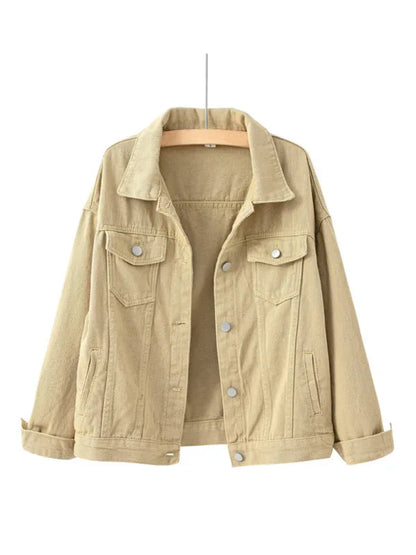 Women's New Colorful Large Size Denim Jacket - Shello's Creative Boutique