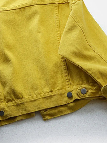 Women's New Colorful Large Size Denim Jacket - Shello's Creative Boutique