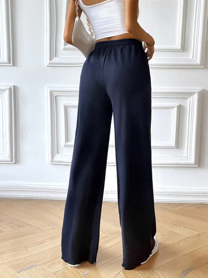 Fashion Women's Loose Casual Solid Color Wide-Leg Trousers – A Staple in Effortless Style - Shello's Creative Boutique