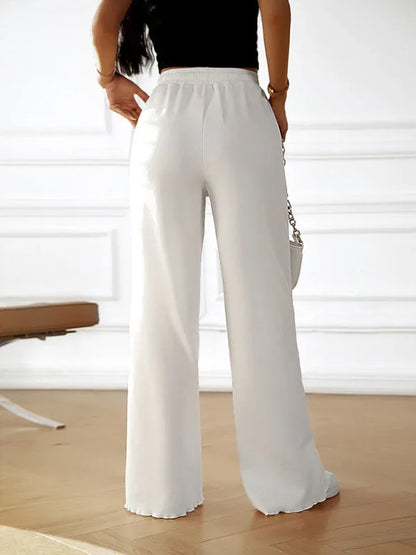 Fashion Women's Loose Casual Solid Color Wide-Leg Trousers – A Staple in Effortless Style - Shello's Creative Boutique