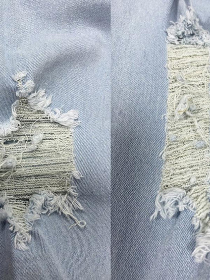 Women’s High Waist Ripped Jeans Pencil Pants - Shello's Creative Boutique