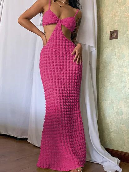Women Long Dress - Suspender Sexy Slim Elegant Long Dress for Confidence & Sophistication - Shello's Creative Boutique