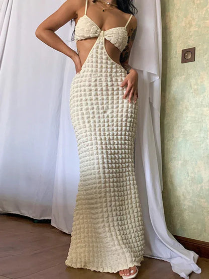 Women Long Dress - Suspender Sexy Slim Elegant Long Dress for Confidence & Sophistication - Shello's Creative Boutique