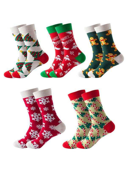 Fun Christmas Mid-Calf Socks - Festive Holiday Cheer Socks - Shello's Creative Boutique