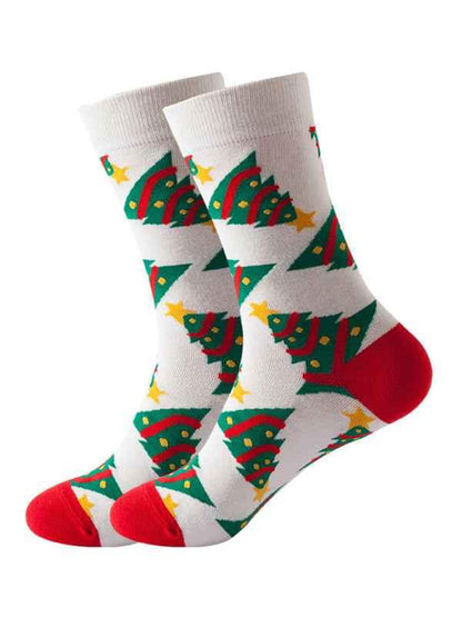 Fun Christmas Mid-Calf Socks - Festive Holiday Cheer Socks - Shello's Creative Boutique