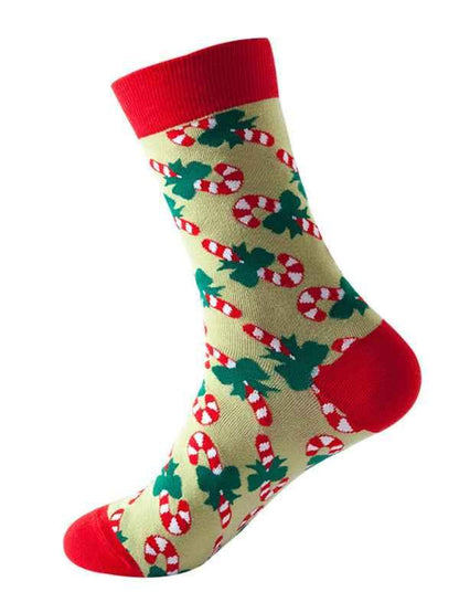 Fun Christmas Mid-Calf Socks - Festive Holiday Cheer Socks - Shello's Creative Boutique