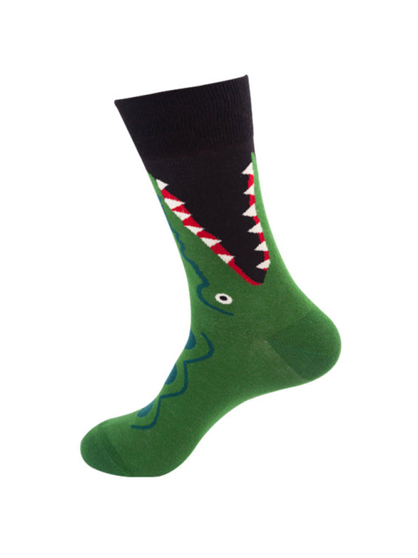 Women Fun Pattern Knit Cotton Socks