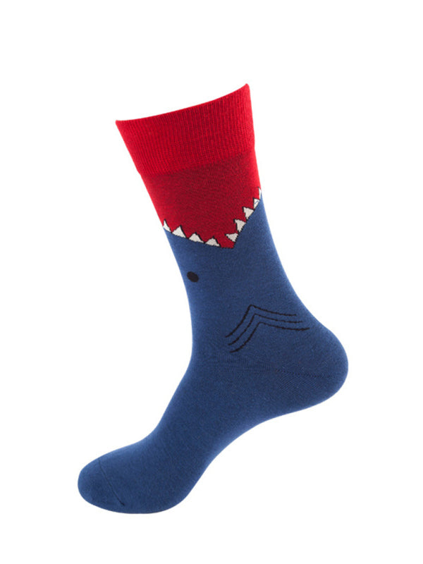 Women Fun Pattern Knit Cotton Socks
