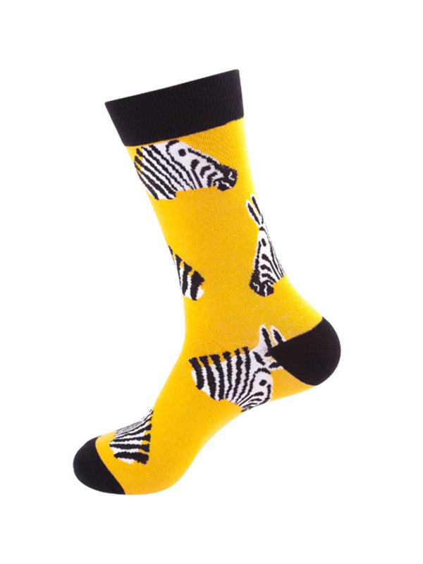 Women Fun Pattern Knit Cotton Socks