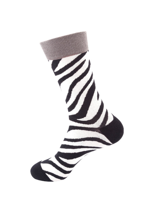 Women Fun Pattern Knit Cotton Socks