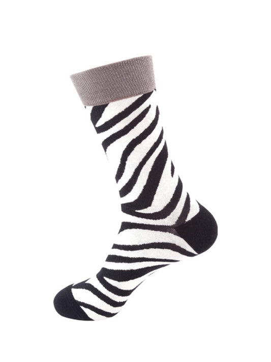 Women Fun Pattern Knit Cotton Socks