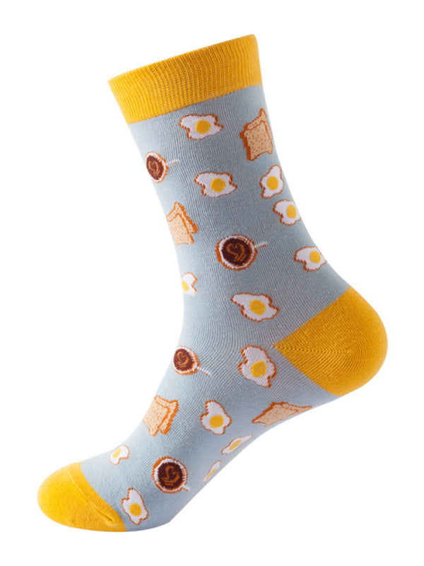 Women's Breakfast Print Casual Fun Socks