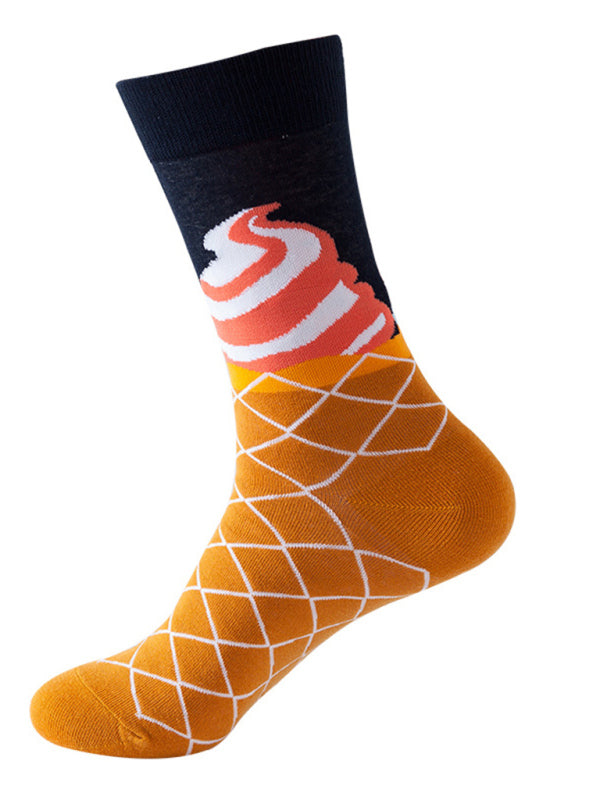 Women's Breakfast Print Casual Fun Socks