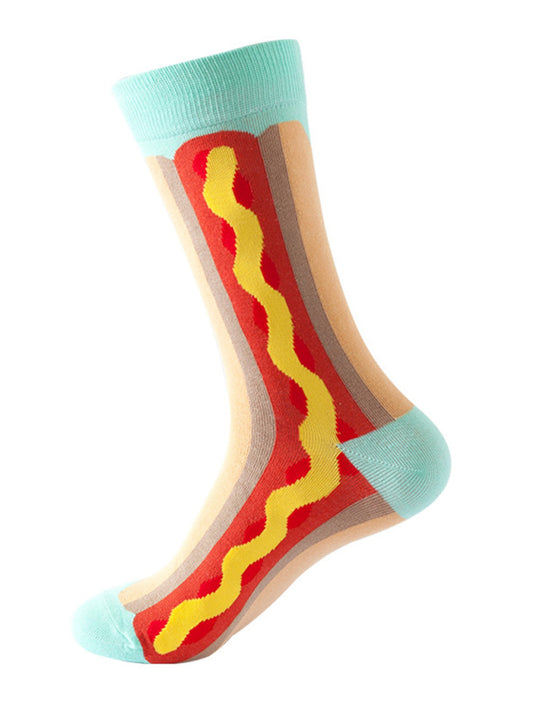 Women's Breakfast Print Casual Fun Socks