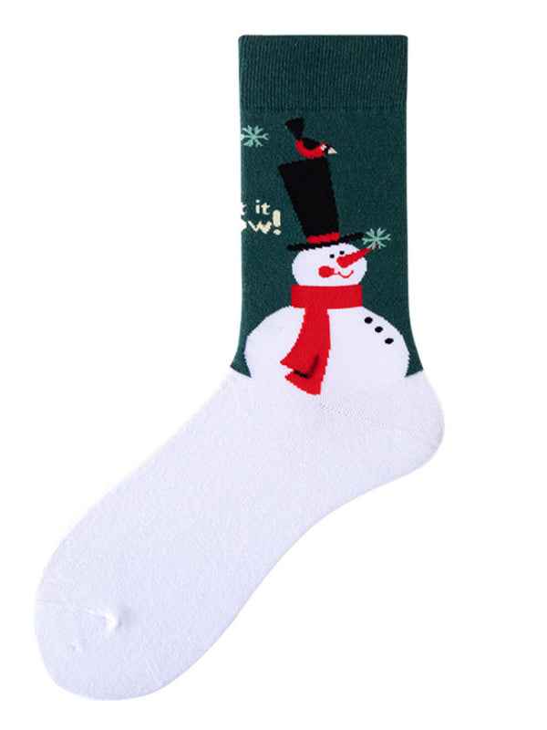 New mid-calf socks with Christmas fun patterns (a variety of colors to choose from)