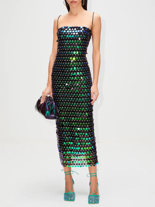 Women's beaded strapless party long dress Shello Creative Boutique